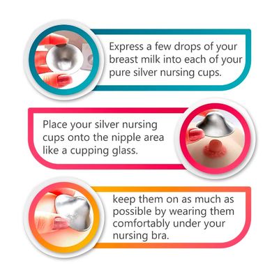 Original 999/925 Sterling Silver Nipple Covers Silver Nursing Cups For Breastfeeding Essentials